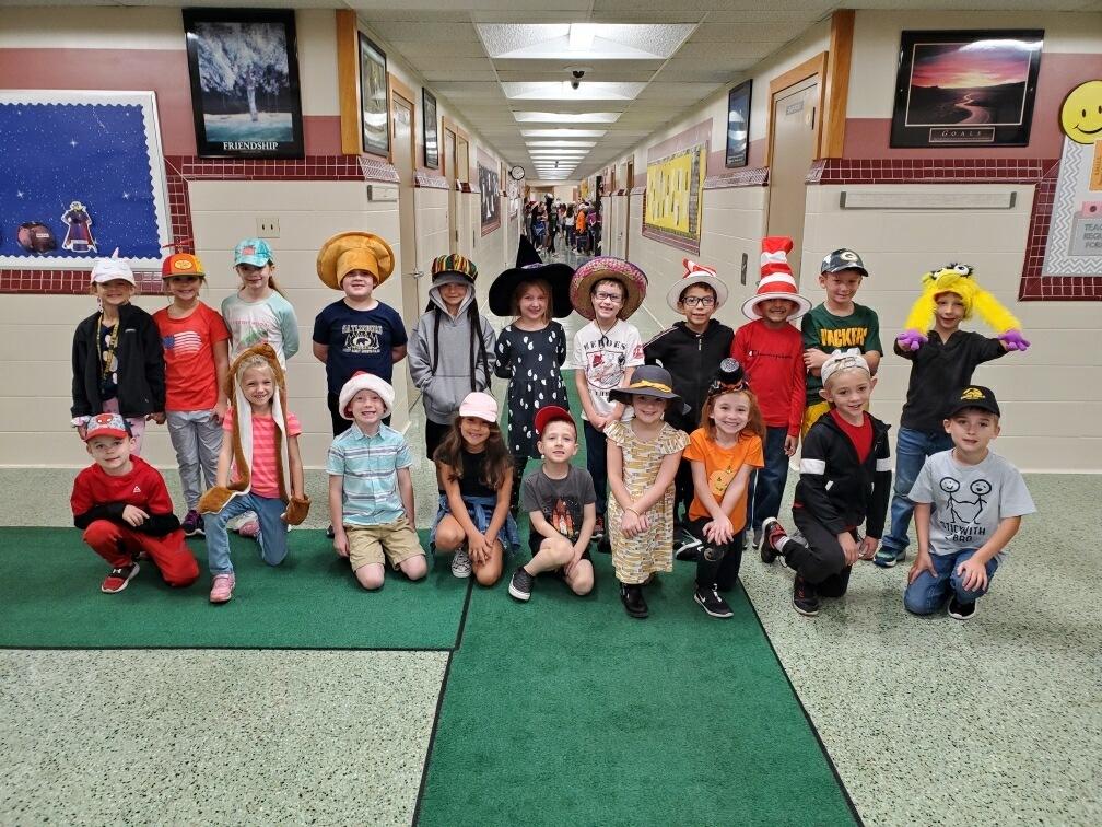 Sunrise first-graders enjoy Crazy Hat Day