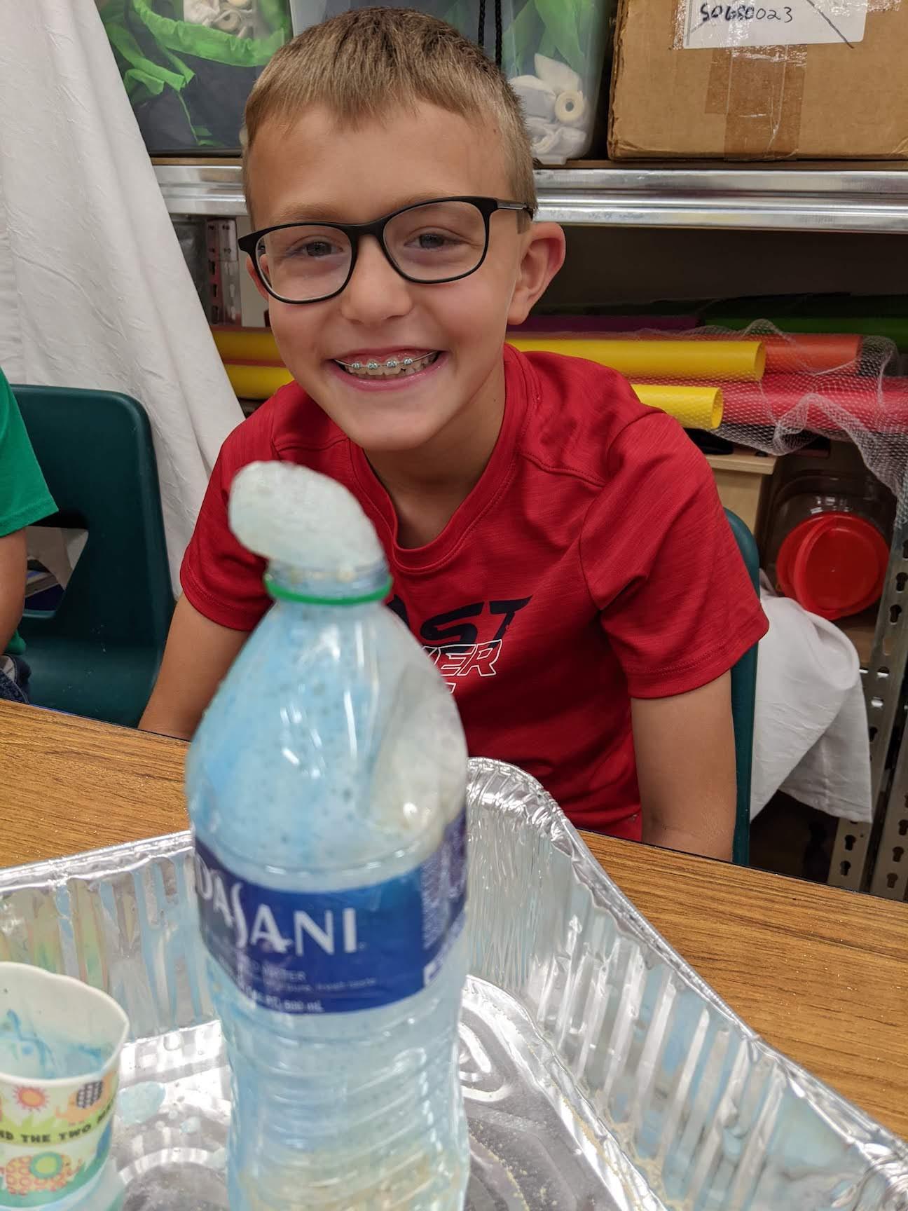 4th-grader Adam Rocca loved watching his elephant’s toothpaste rise to the top of the bottle